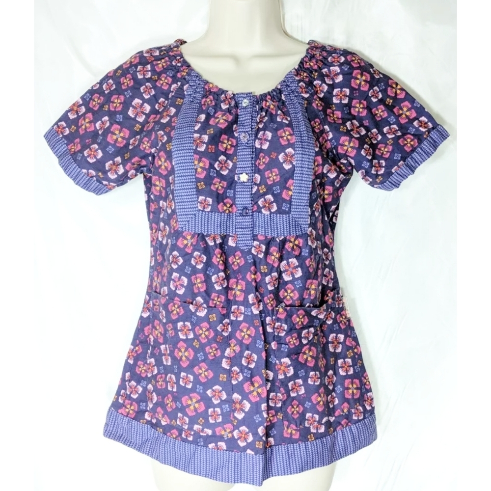 Koi by Kathy Peterson Medical Scrub Top Bib Front